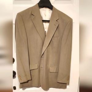 Stafford Executive Men's 100% Silk 2 Button Blazer Size 42R Tan